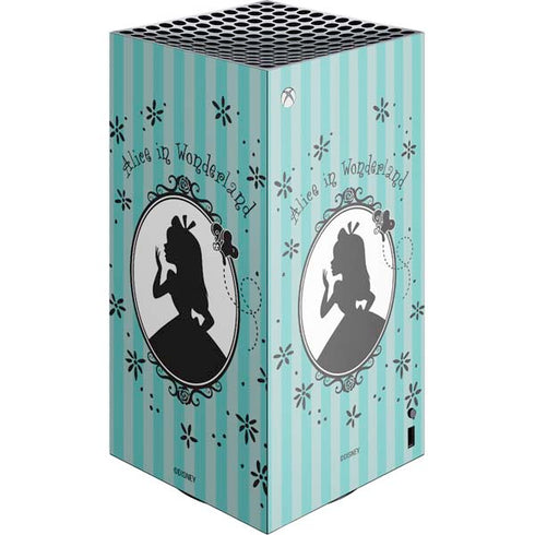 Disney Alice in Wonderland (animated) Silhouette in the Mirror XBox Series X Digital Edition Console Skin